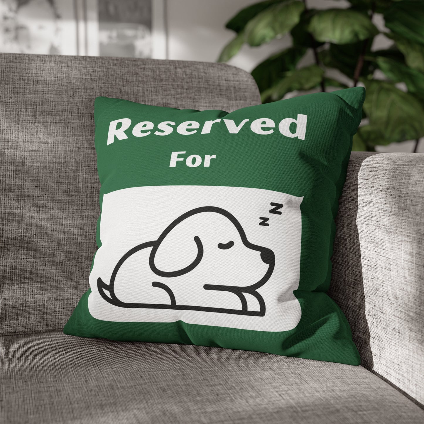 Reserved for Napping Dog Spun Polyester Square Pillow Case