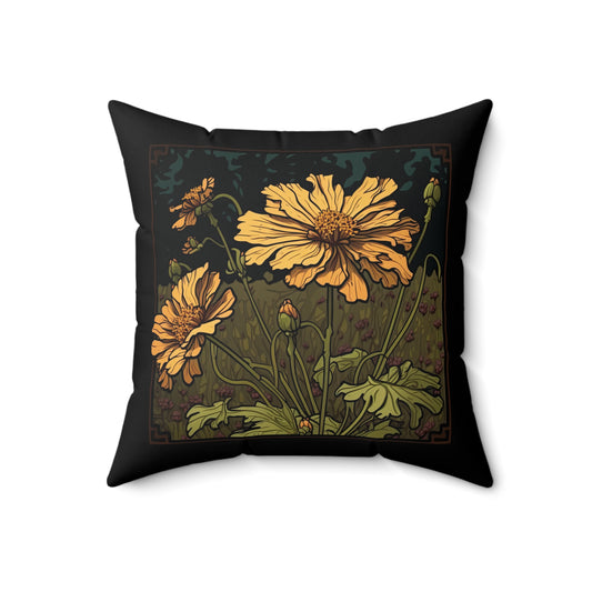 Art Nouveau Coreopsis Pillow