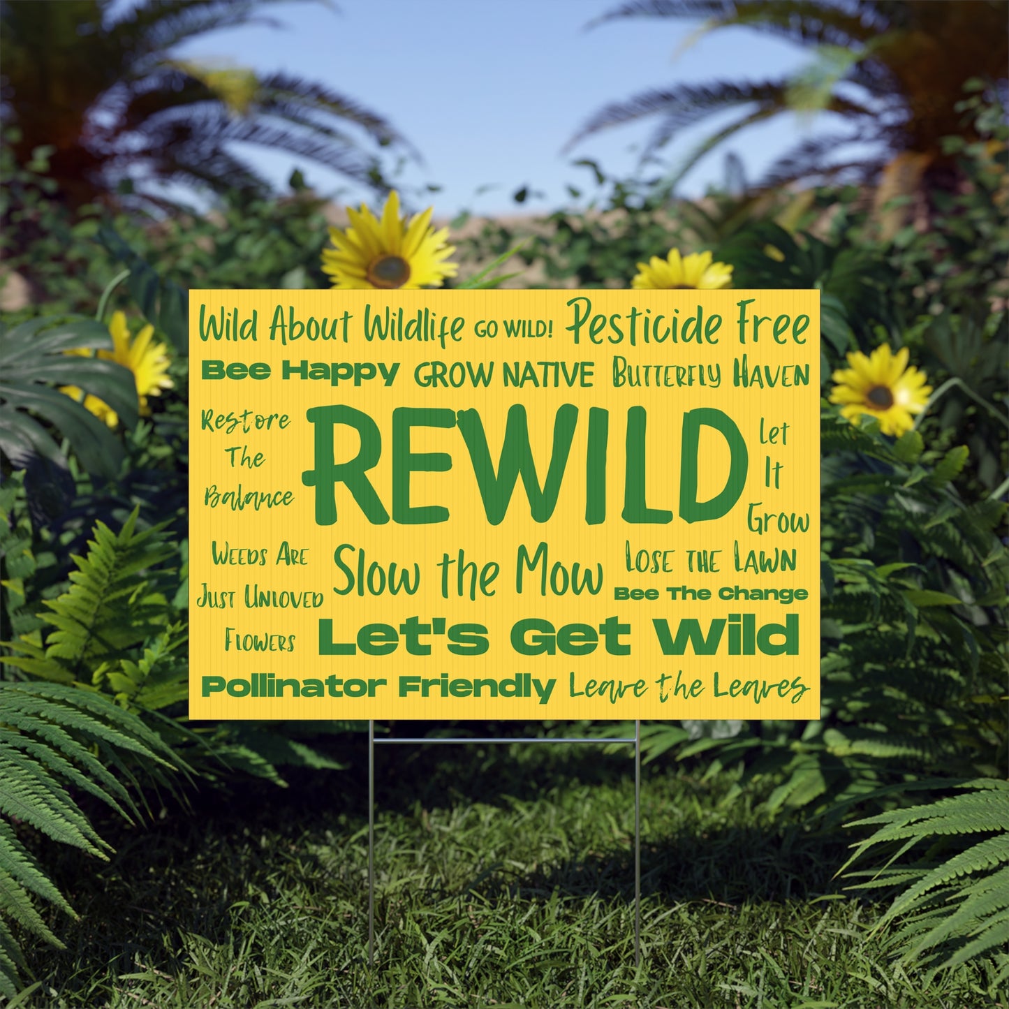 Rewild Yard Sign