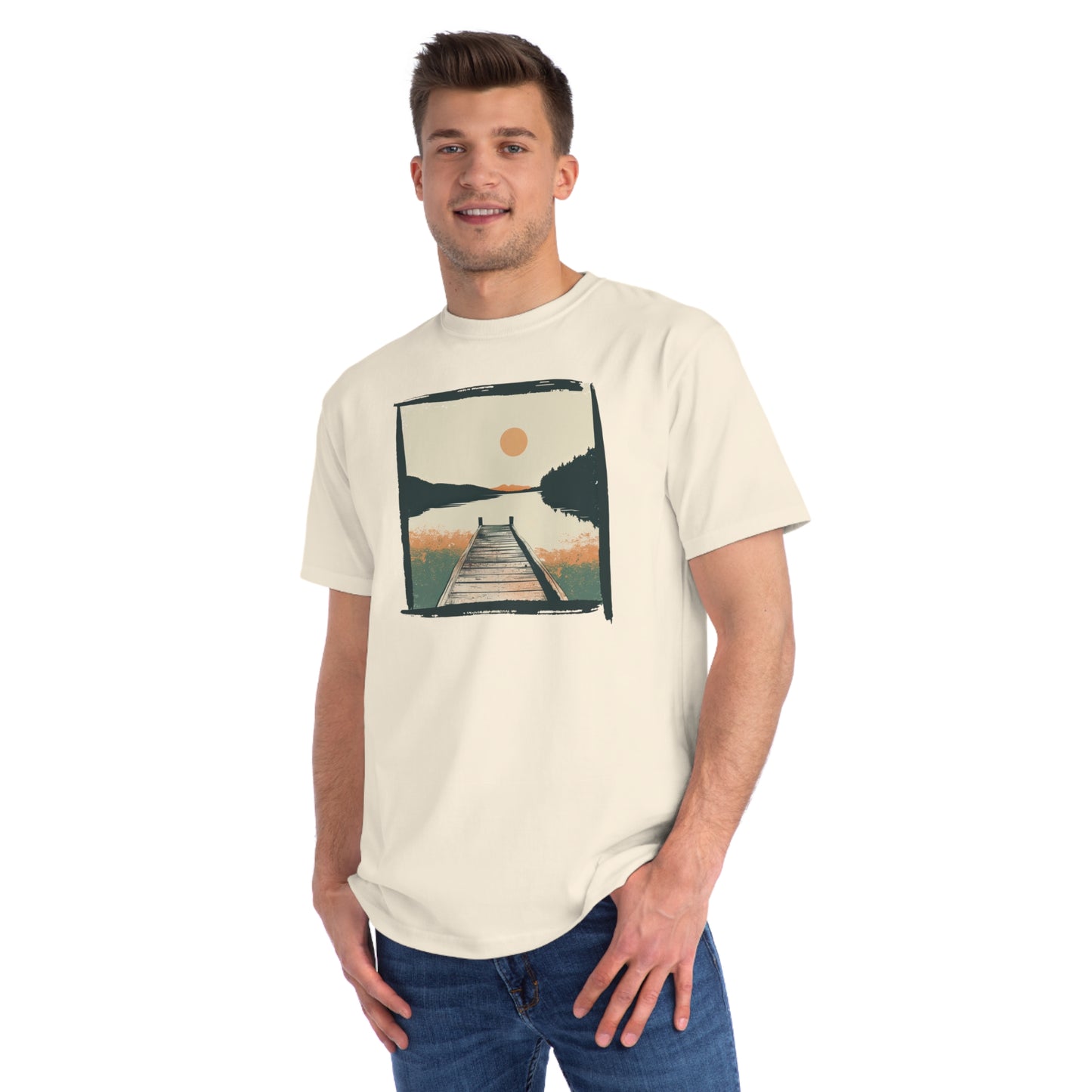 Summer Sunset Lake Organic Unisex Classic T-Shirt