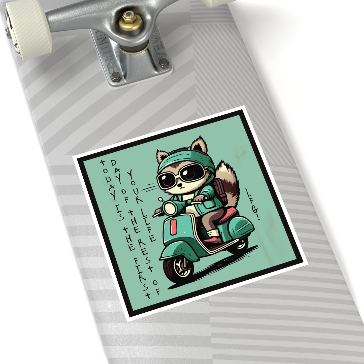 LFG! Raccoon Square Stickers, Indoor\Outdoor