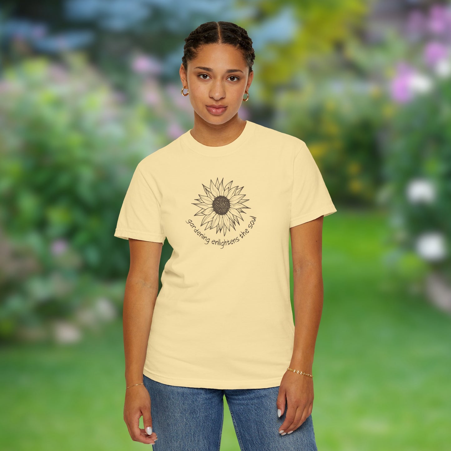 Gardening Enlightens the Soul Unisex Garment-Dyed T-shirt