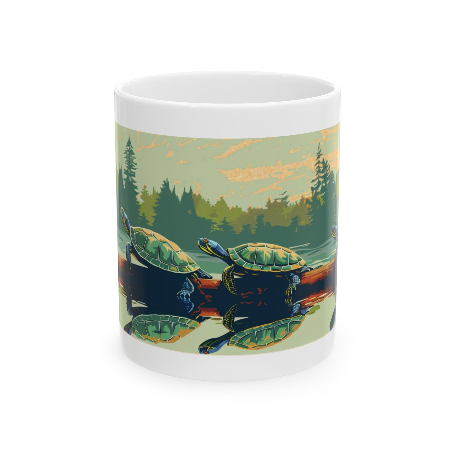 Lake Life Turtles Ceramic Mug, (11oz, 15oz)