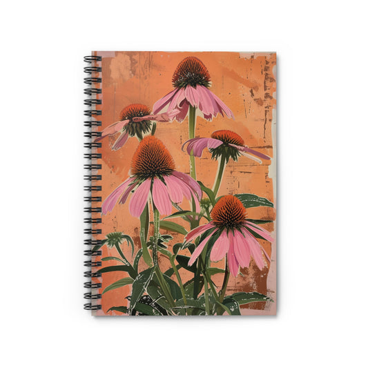 Coneflower Art Spiral Notebook - Ruled Line