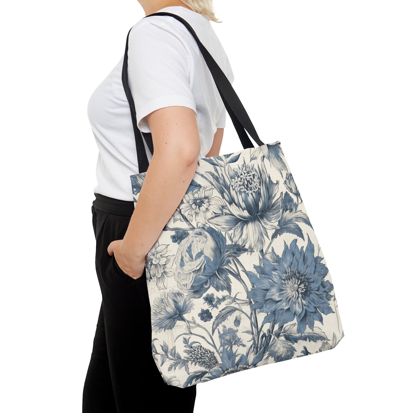 Cornflower Toile Tote Bag