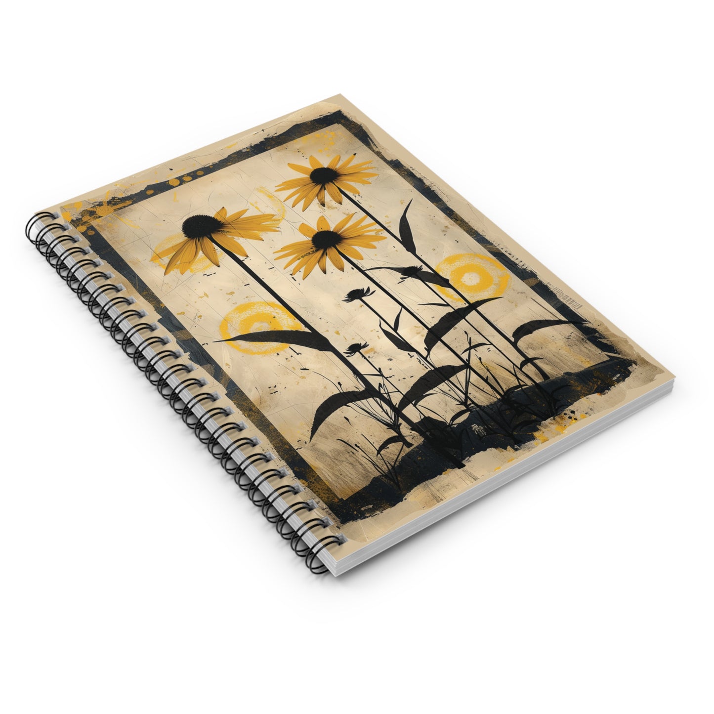 Rudbeckia Art Spiral Notebook - Ruled Line