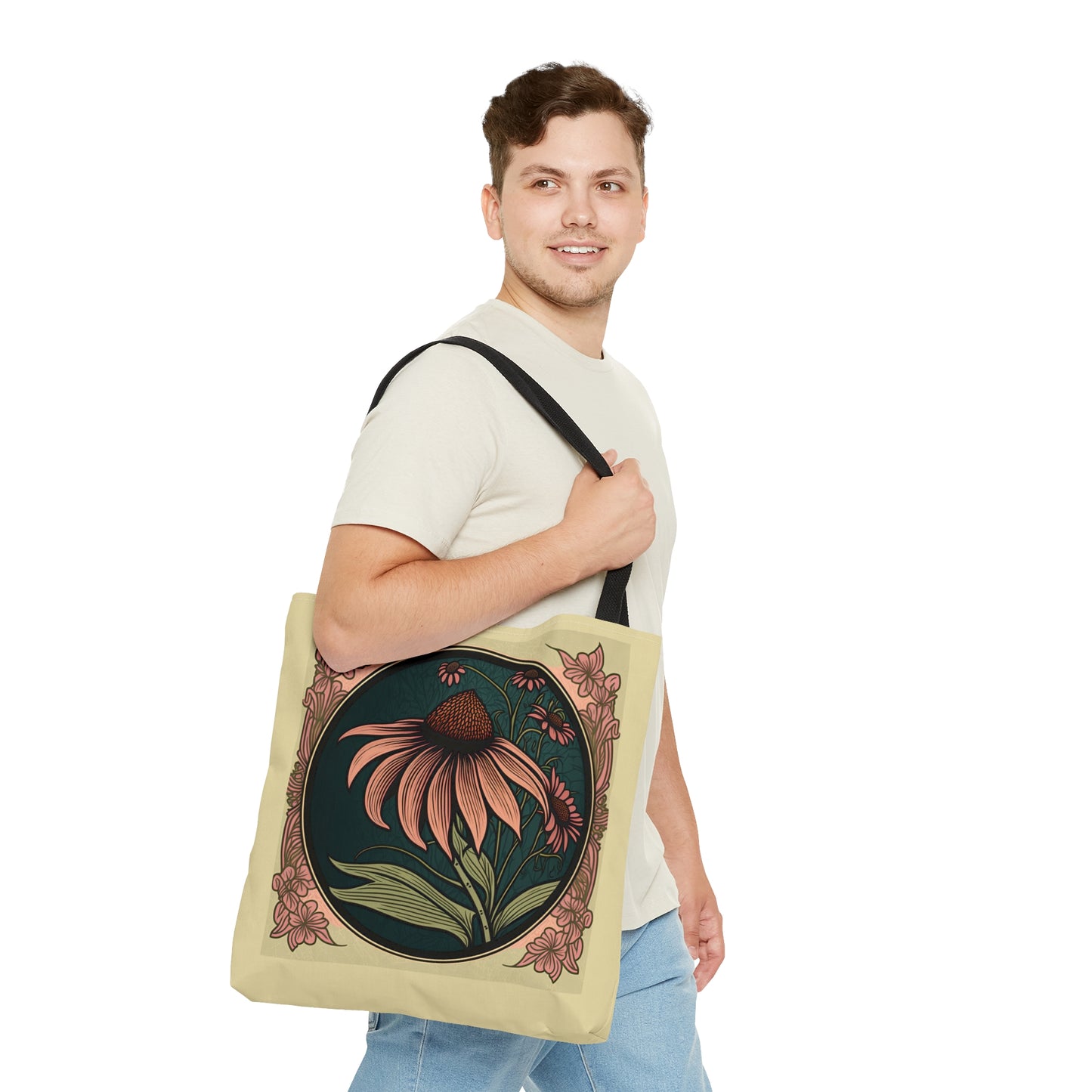 Art Nouveau Coneflower Tote Bag