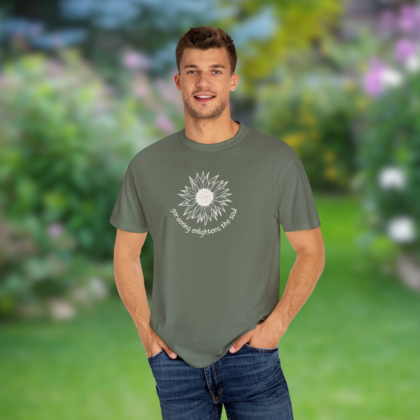 Gardening Enlightens the Soul Unisex Garment-Dyed T-shirt