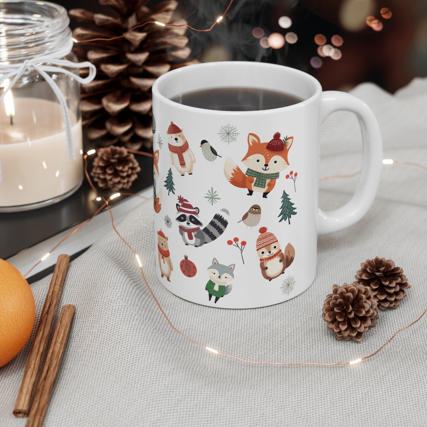 Cozy Woodland Friends Ceramic Mug 11oz