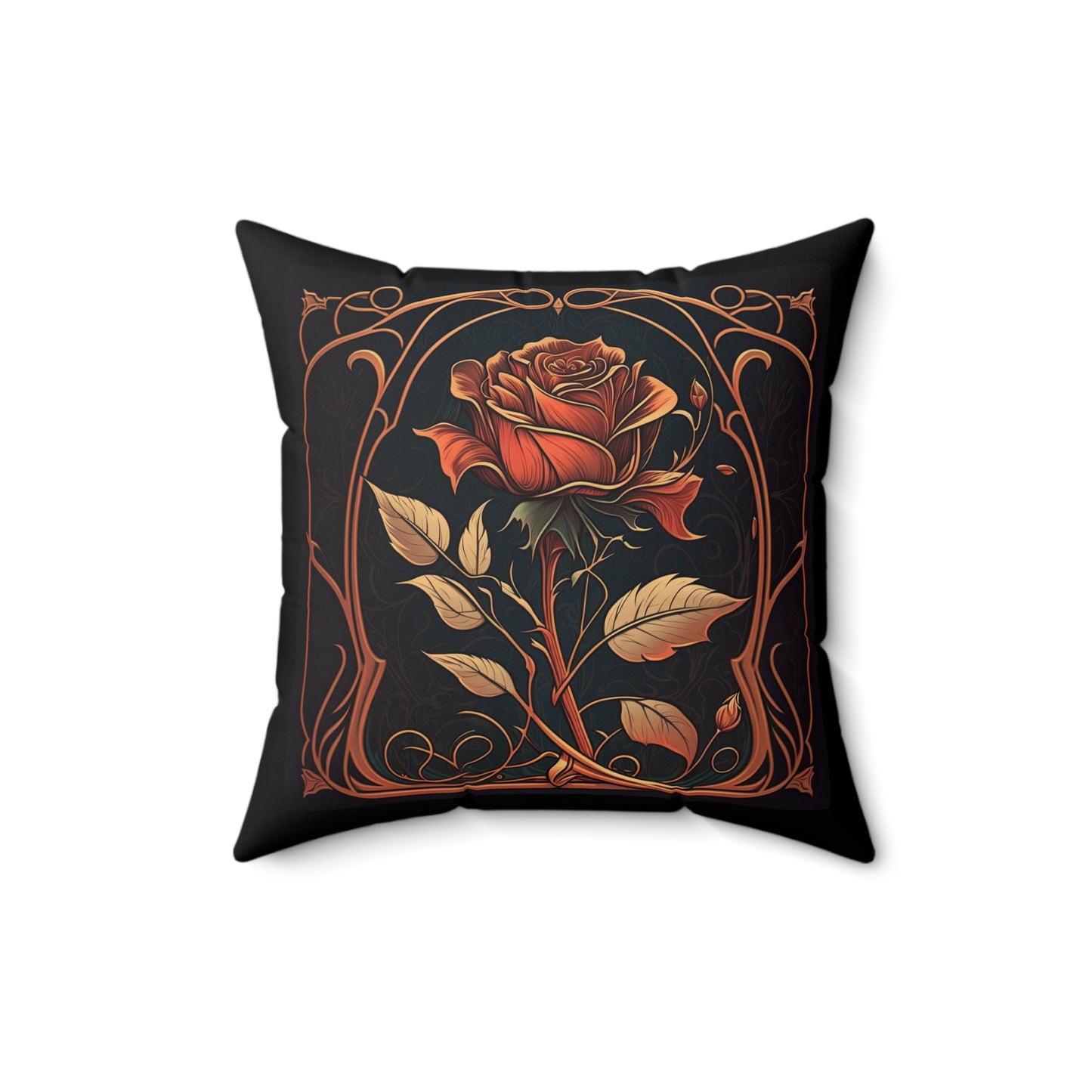 Art Nouveau Rose Pillow