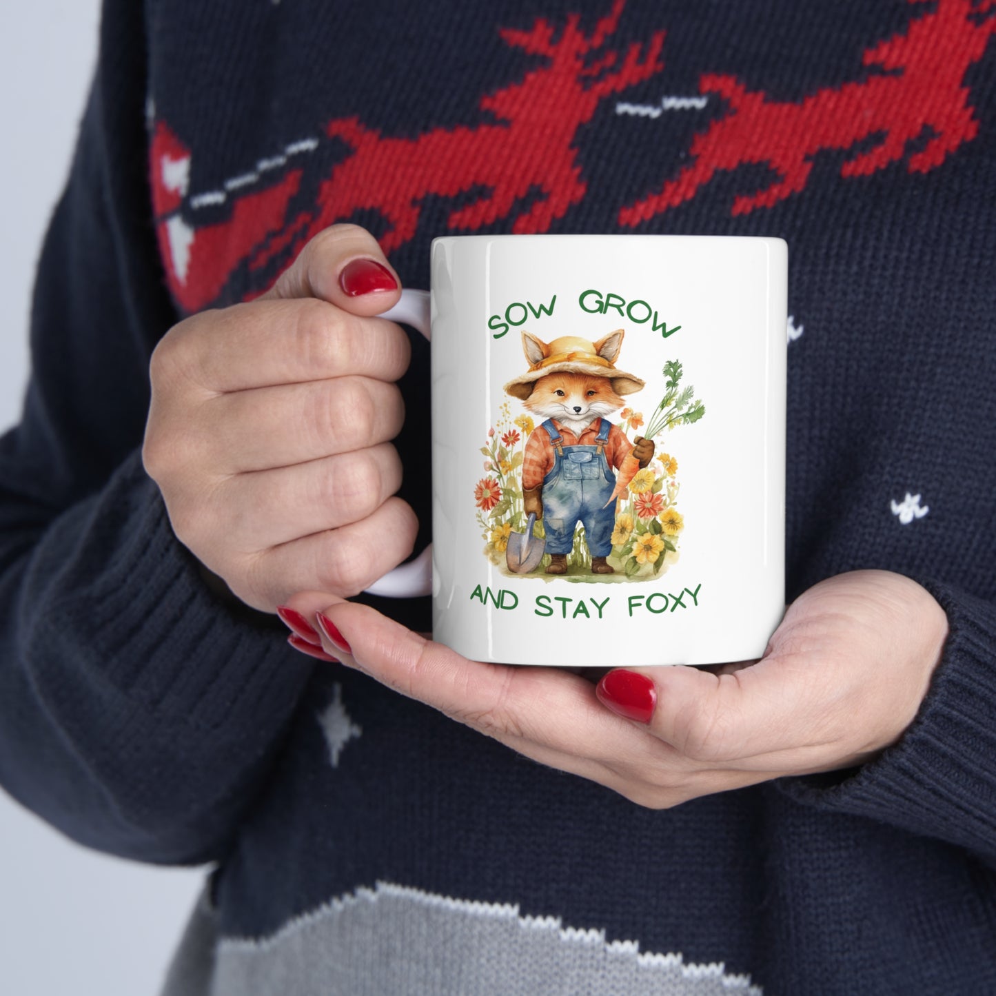 Sow, Grow and Stay Foxy Ceramic Mug