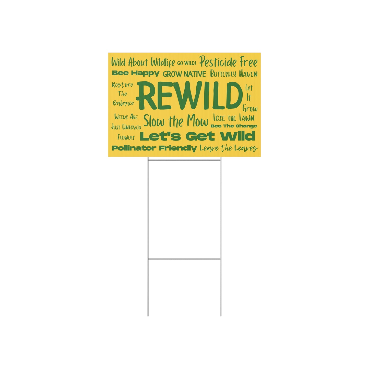 Rewild Yard Sign