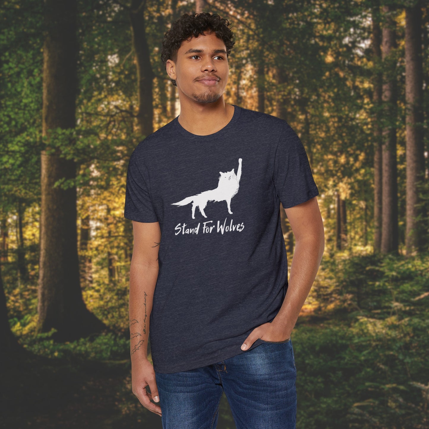 Stand for Wolves Beautiful Creature Eco-Friendly Unisex Recycled Poly/Organic Cotton T-Shirt