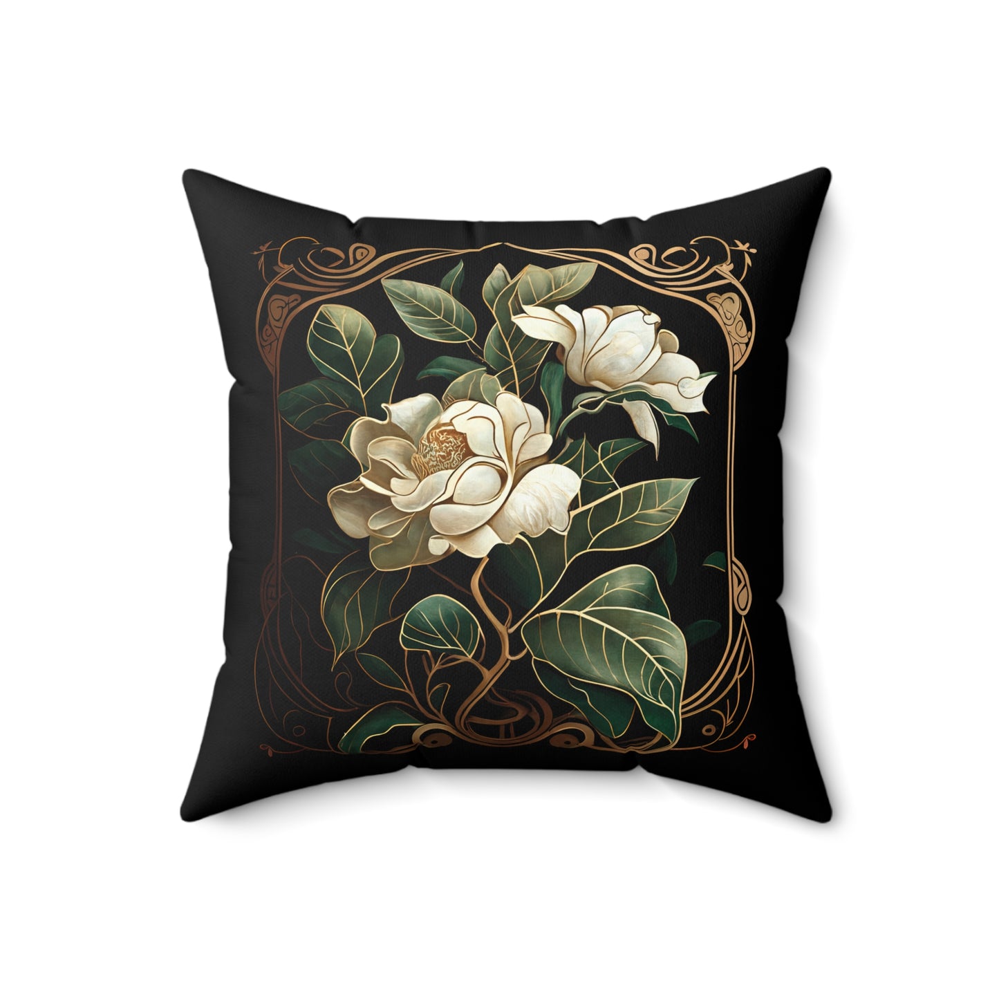 Art Nouveau Gardenia Pillow