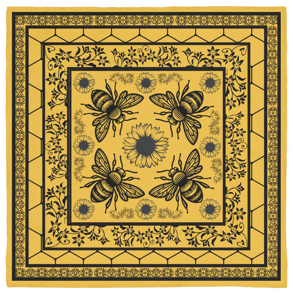 Bumblebees and Sunflowers Bandana