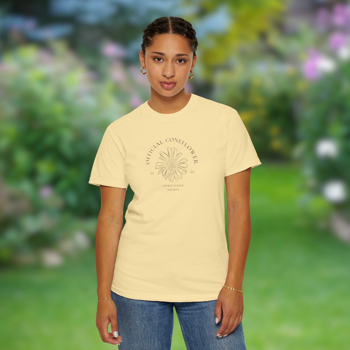 Official Coneflower Appreciation Society Unisex Garment-Dyed T-shirt