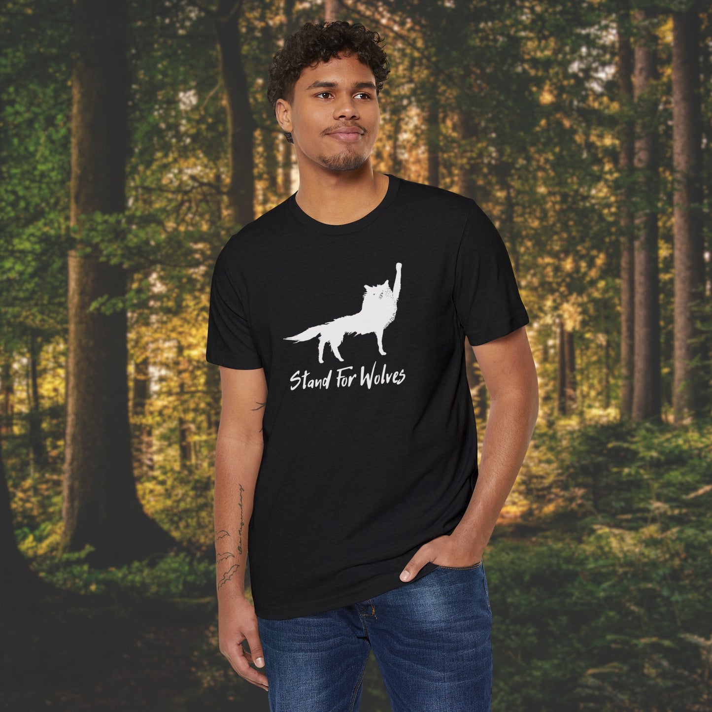 Stand for Wolves Beautiful Creature Eco-Friendly Unisex Recycled Poly/Organic Cotton T-Shirt