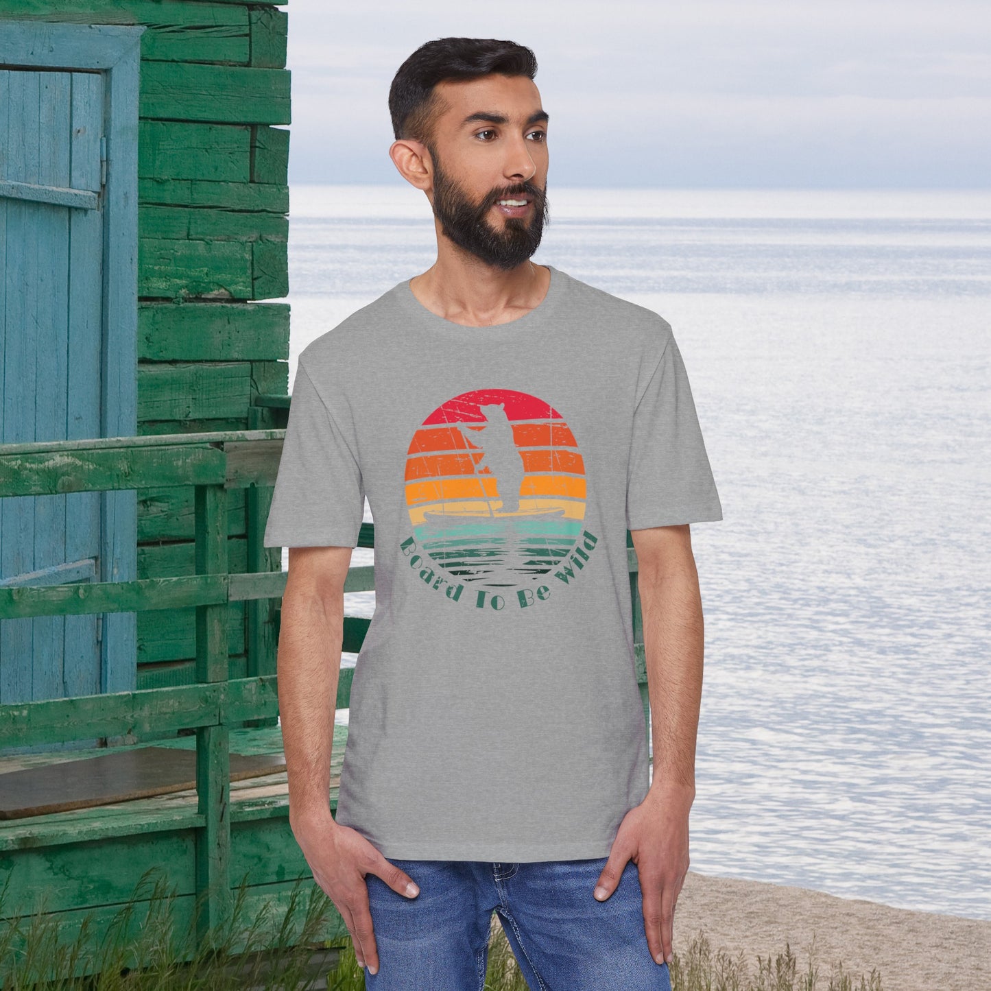 Board to Be Wild Eco-Friendly Paddleboard Bear Unisex District® Re-Tee®