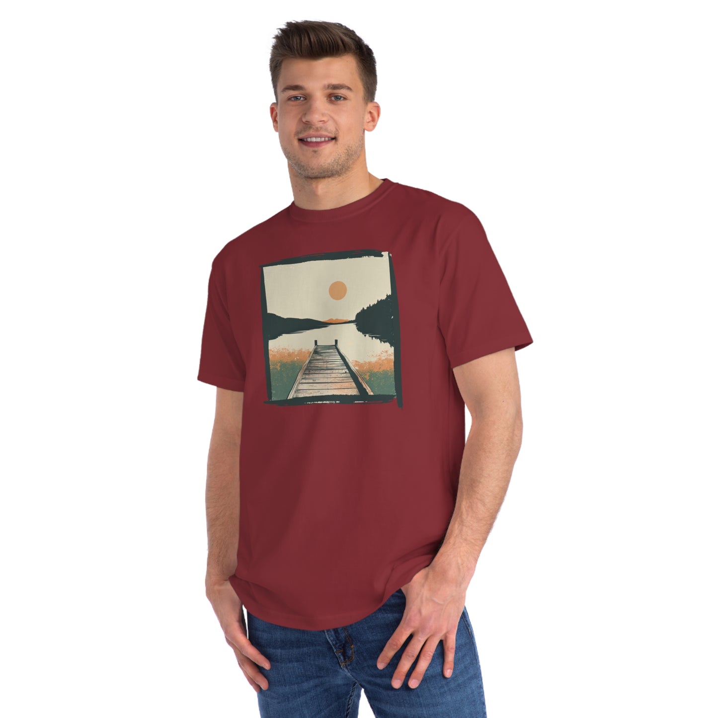 Summer Sunset Lake Organic Unisex Classic T-Shirt