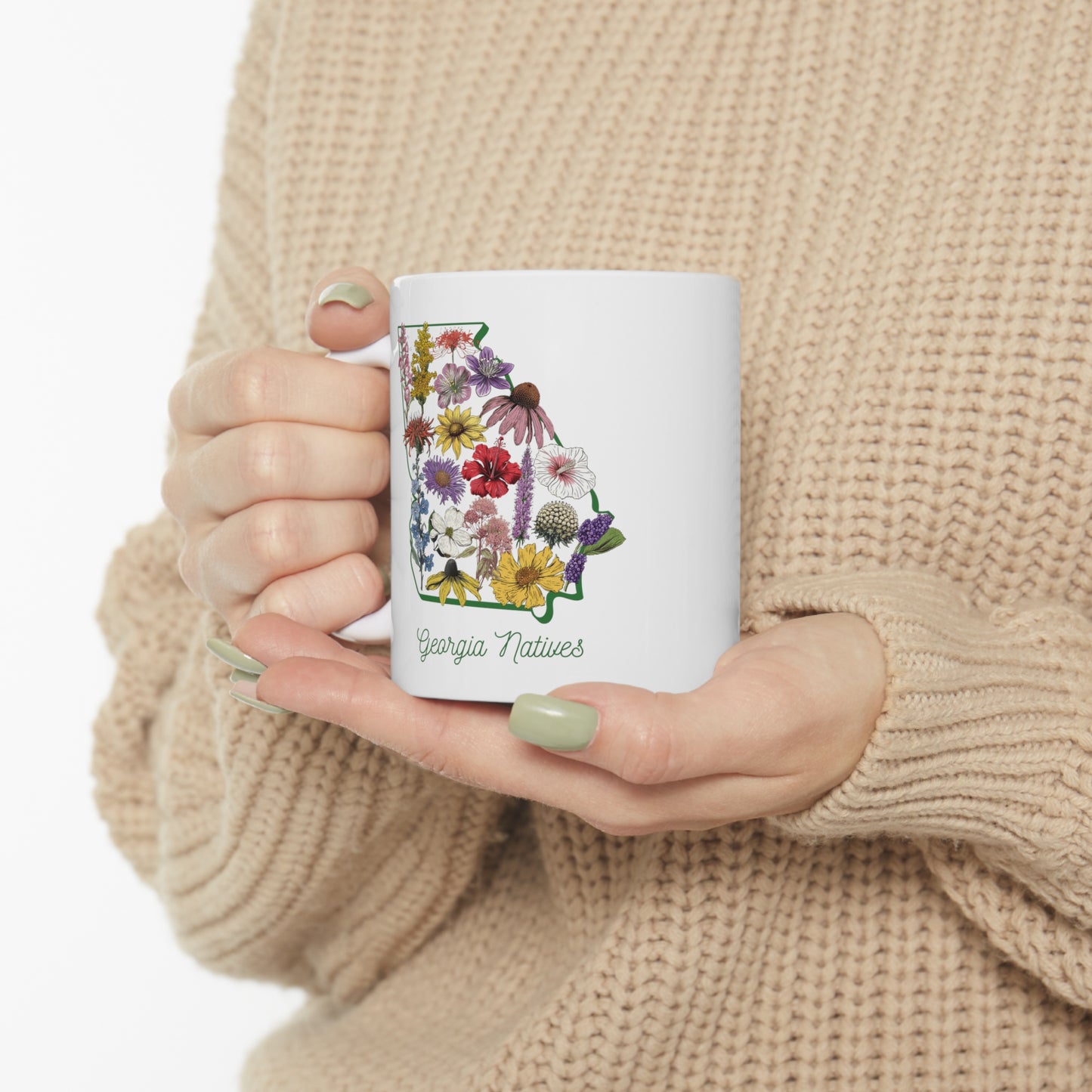 Georgia Native Flowers Ceramic Mug