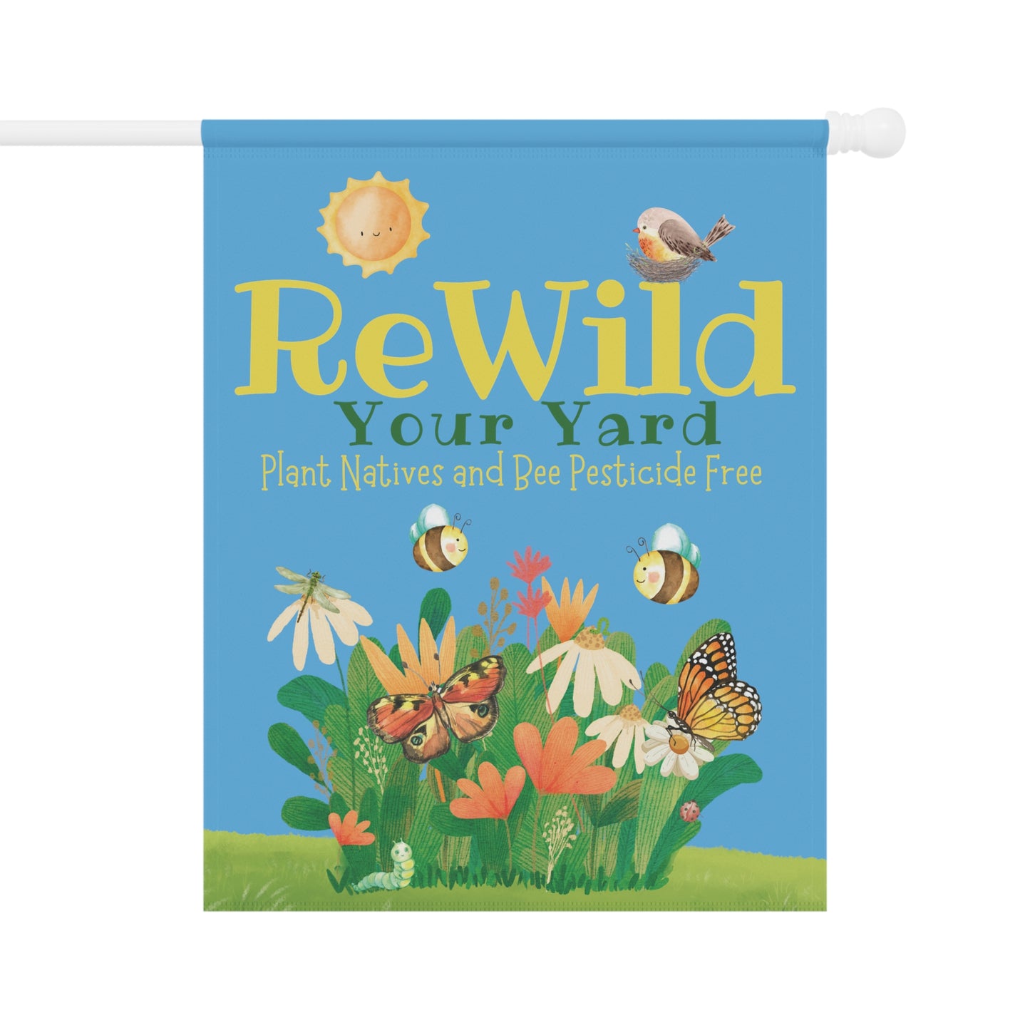 Rewild Your Yard Garden & House Banner