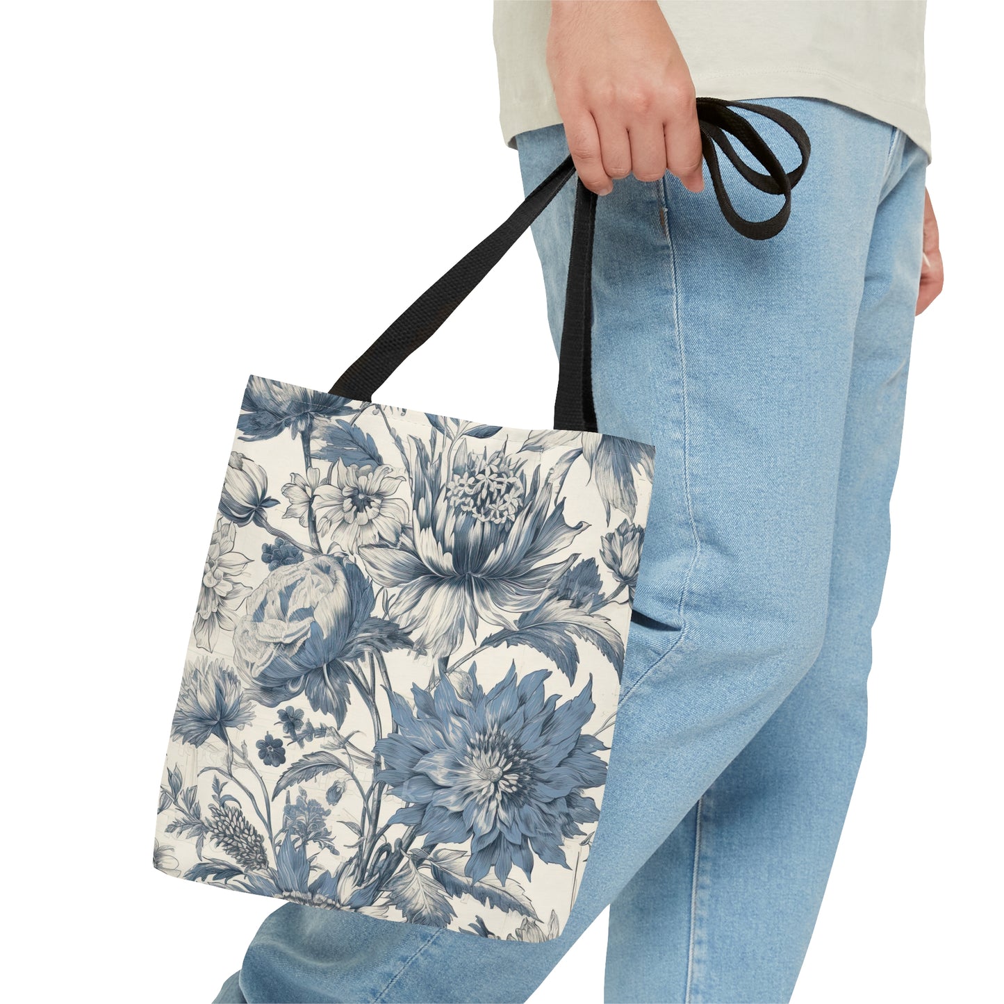 Cornflower Toile Tote Bag