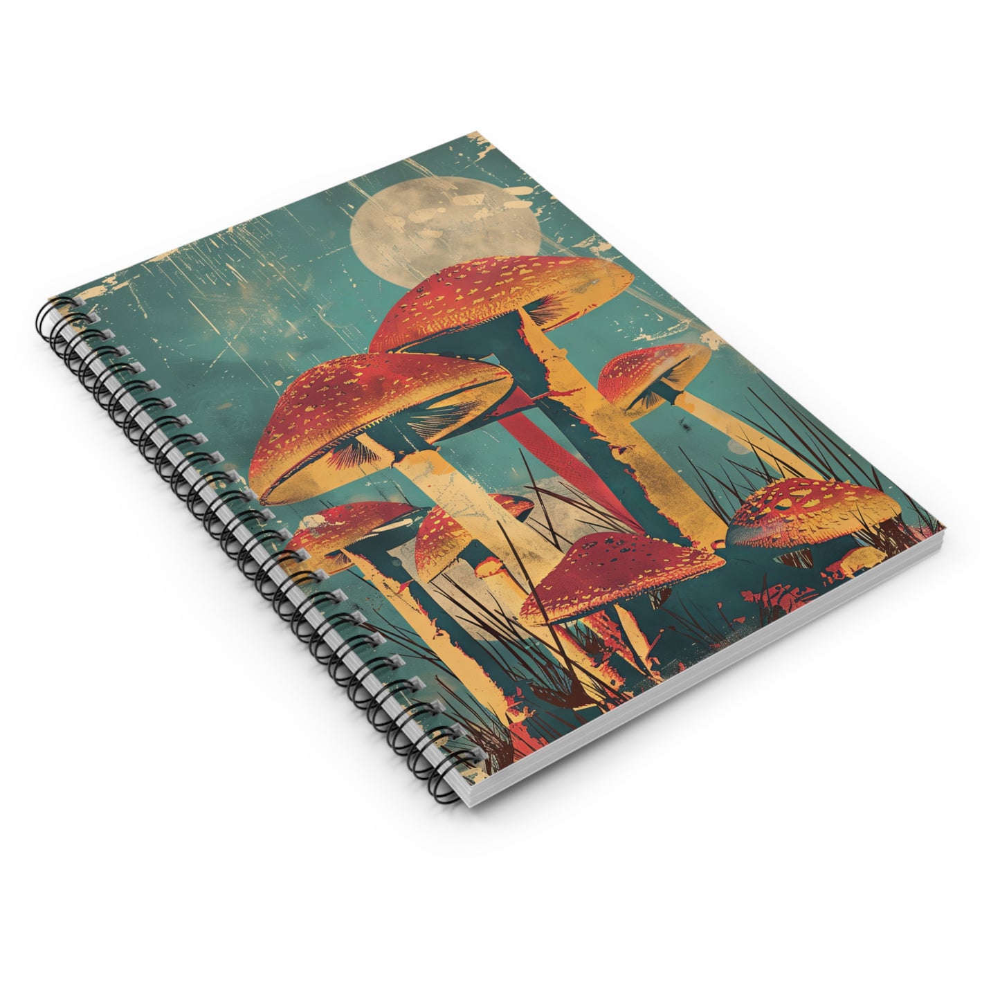 Groovin' With The Shrooms Spiral Notebook - Ruled Line