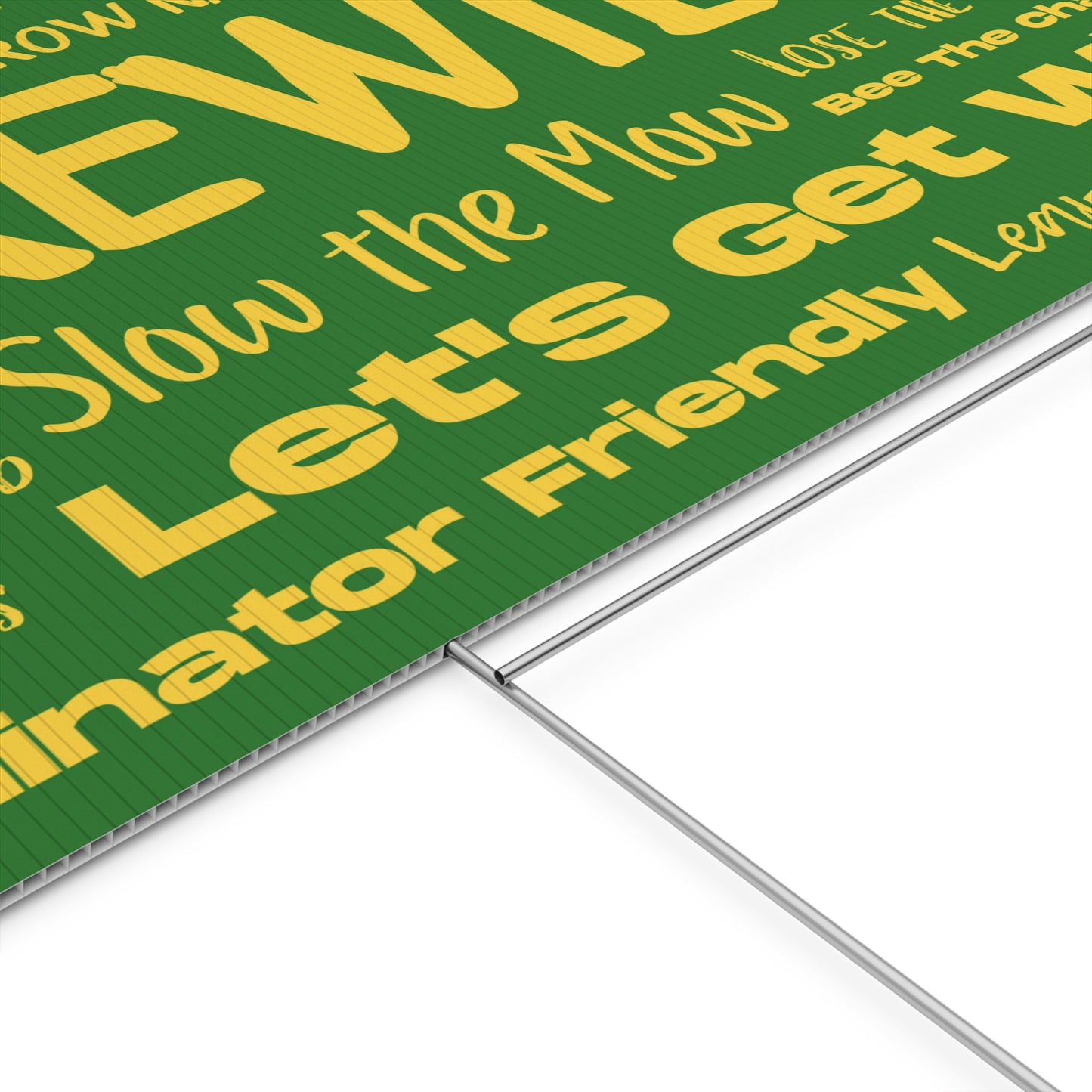 Rewind Green Plastic Yard Sign