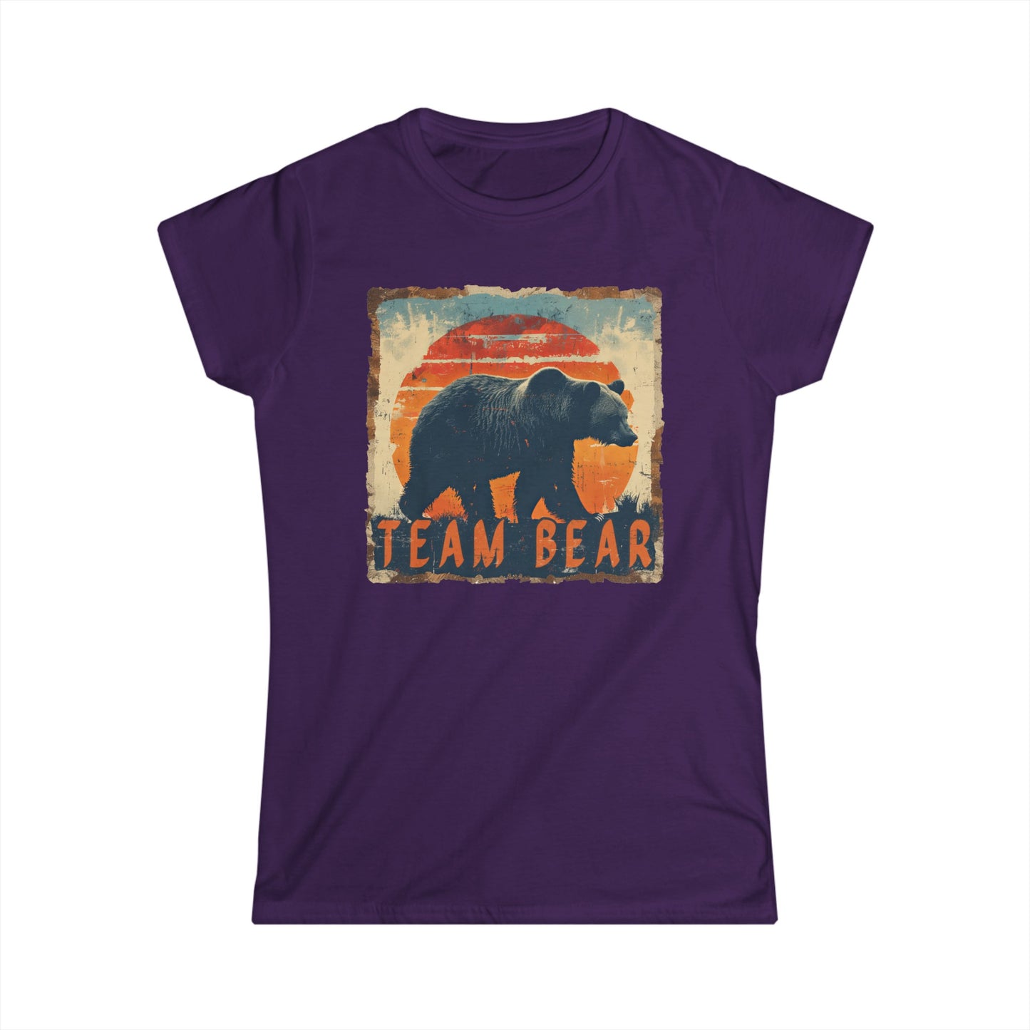 Vintage 70's Style Team Bear Women's Softstyle Tee