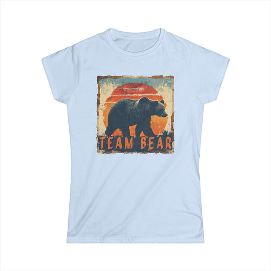 Vintage 70's Style Team Bear Women's Softstyle Tee