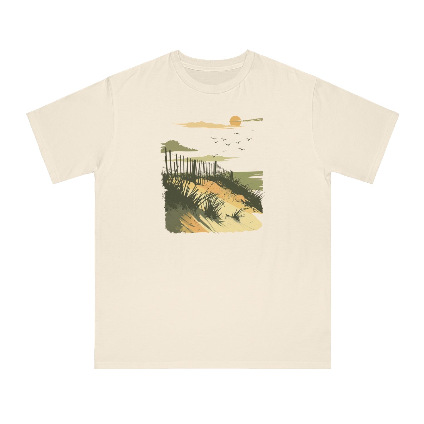 Vintage Beach Dunes Organic Unisex Classic T-Shirt