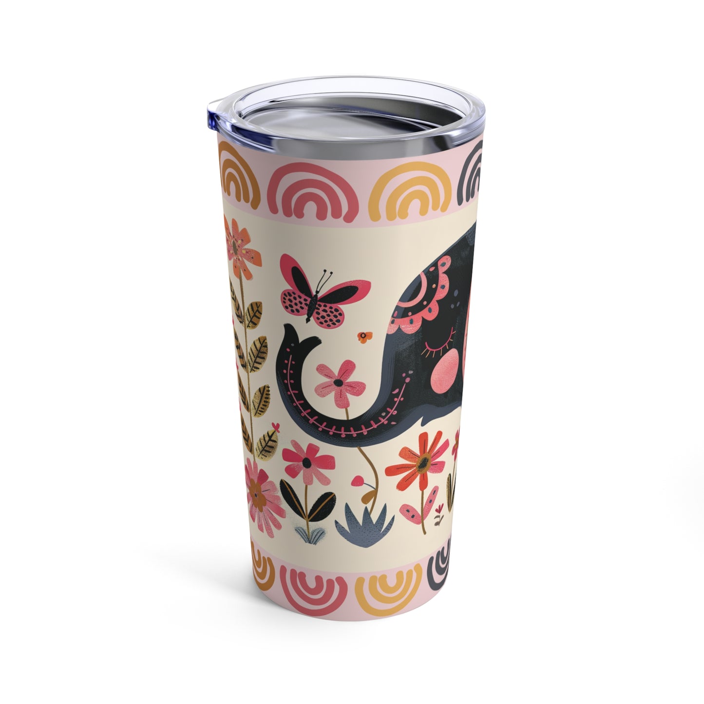 Super Cute Boho Elephant Tumbler 20oz