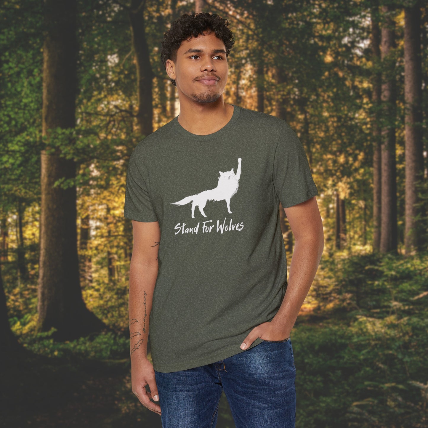 Stand for Wolves Beautiful Creature Eco-Friendly Unisex Recycled Poly/Organic Cotton T-Shirt