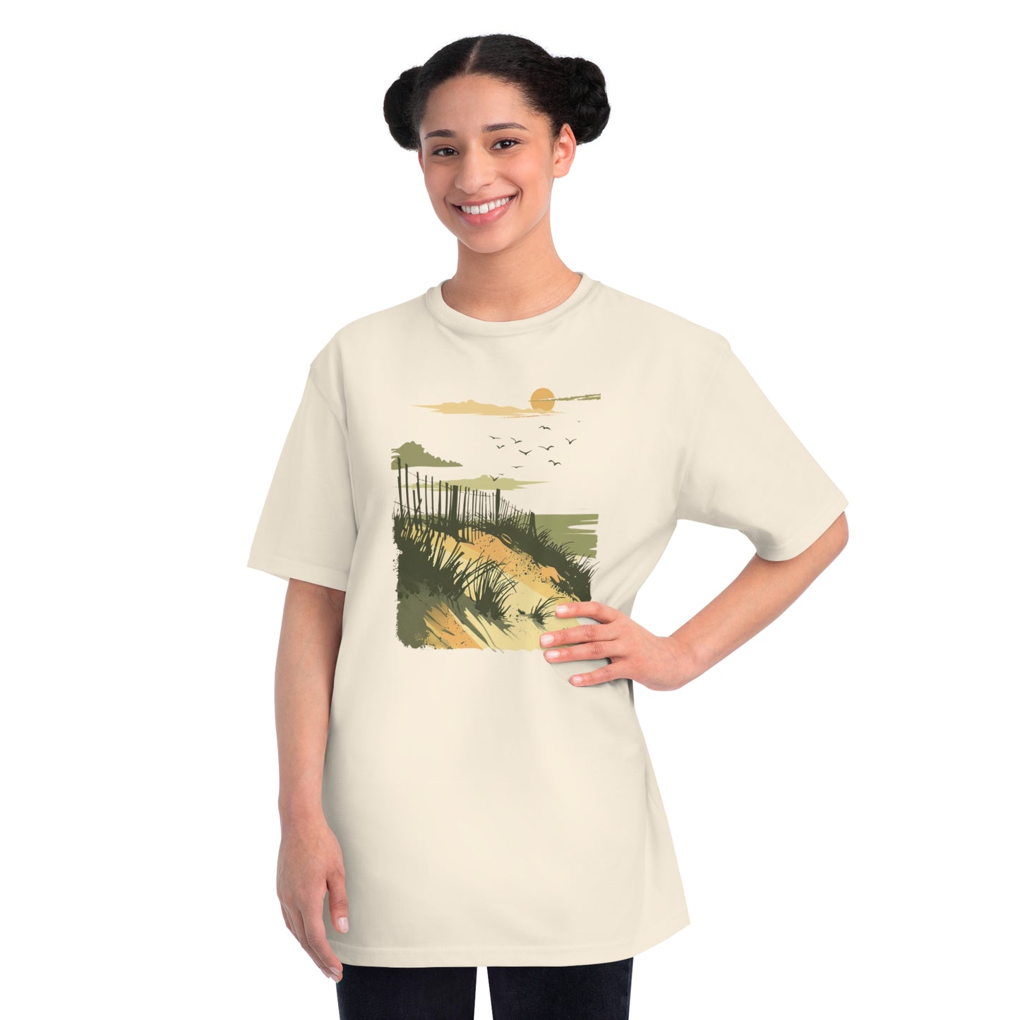 Vintage Beach Dunes Organic Unisex Classic T-Shirt