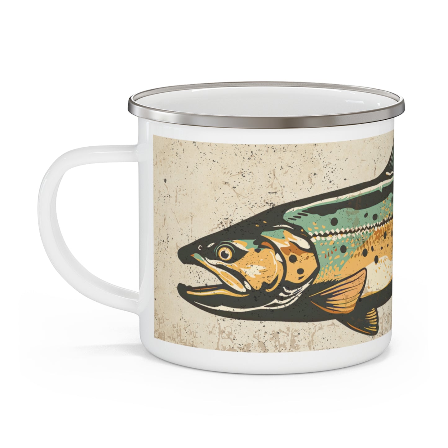 Rainbow Trout Enamel Camping Mug