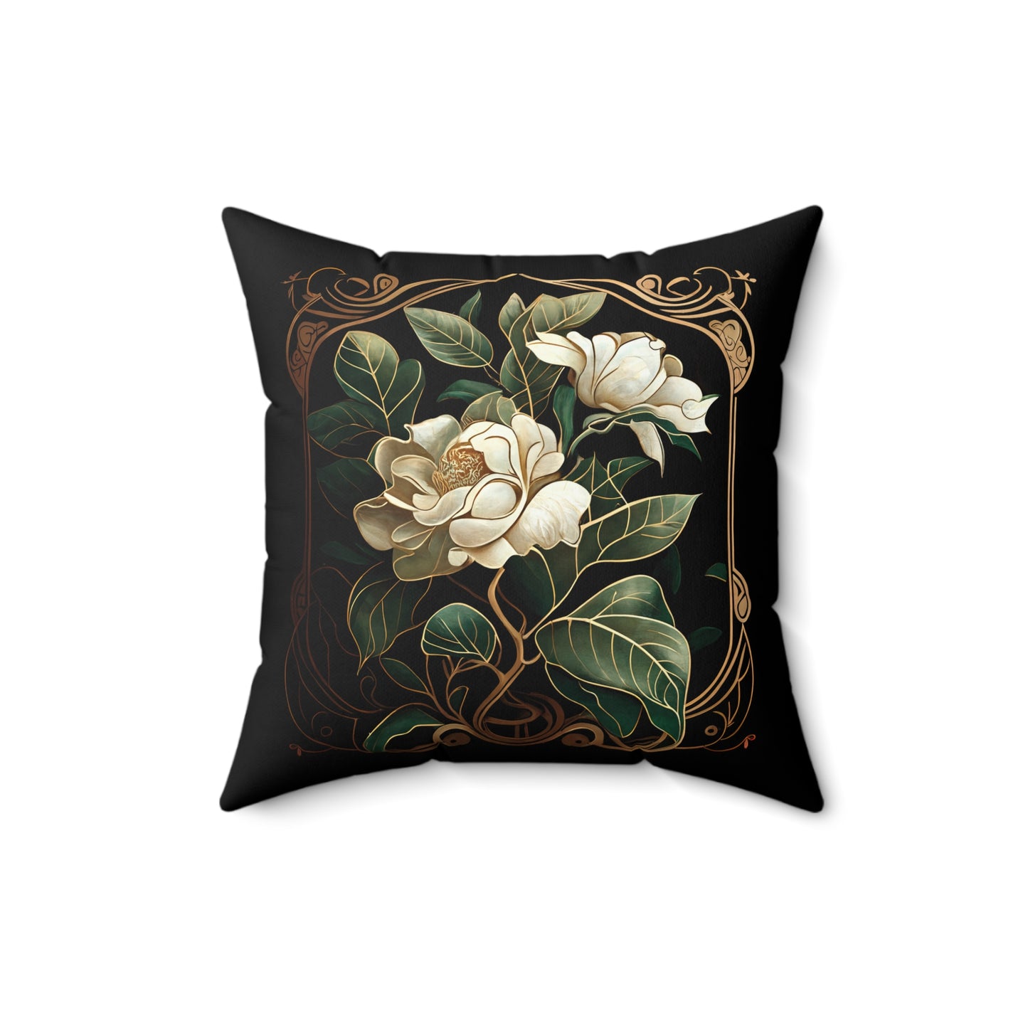 Art Nouveau Gardenia Pillow