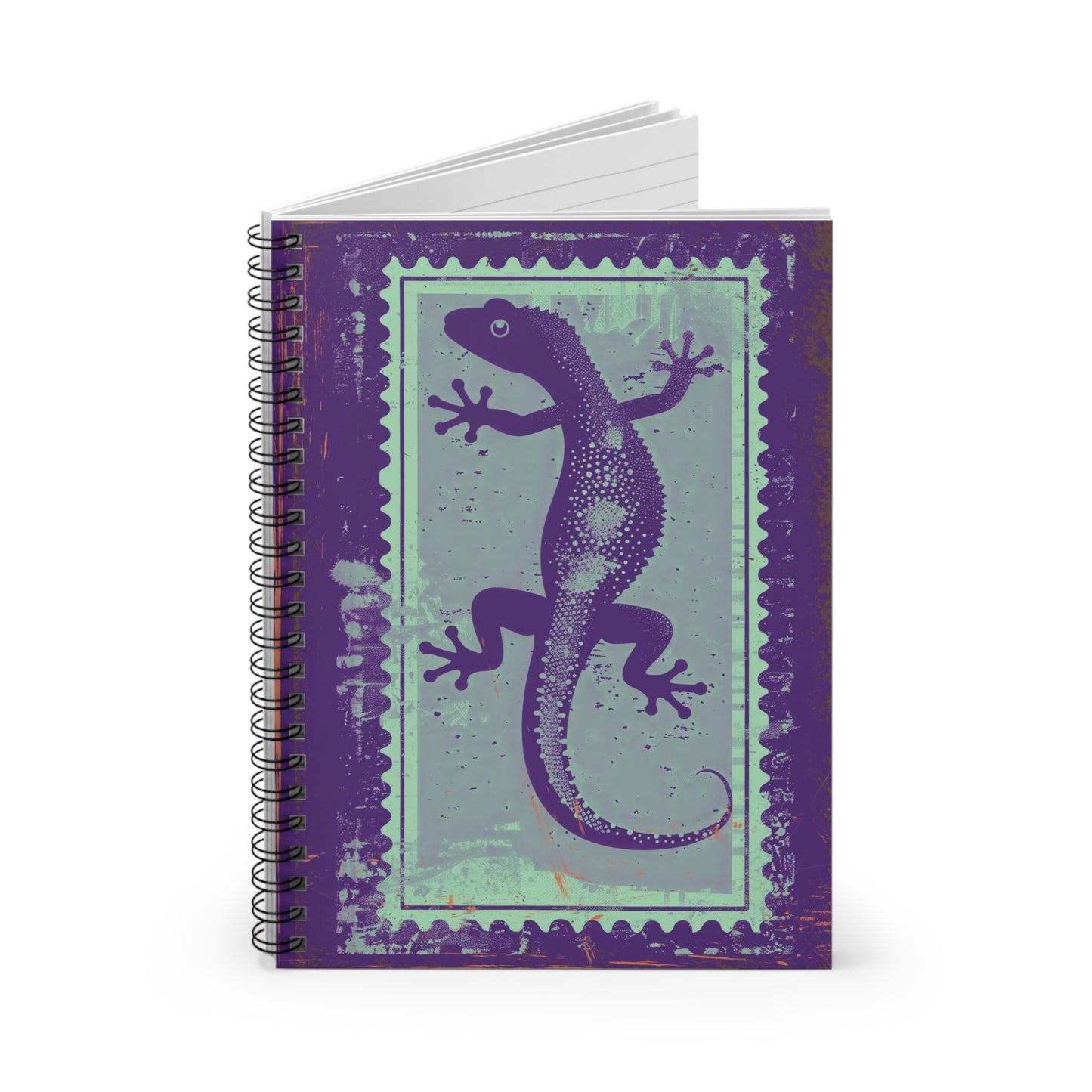 Bioluminescent Gecko Spiral Notebook - Ruled Line