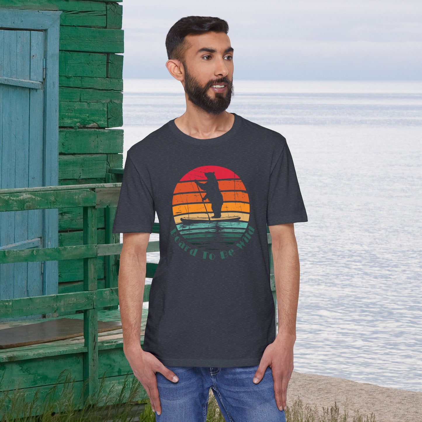 Board to Be Wild Eco-Friendly Paddleboard Bear Unisex District® Re-Tee®