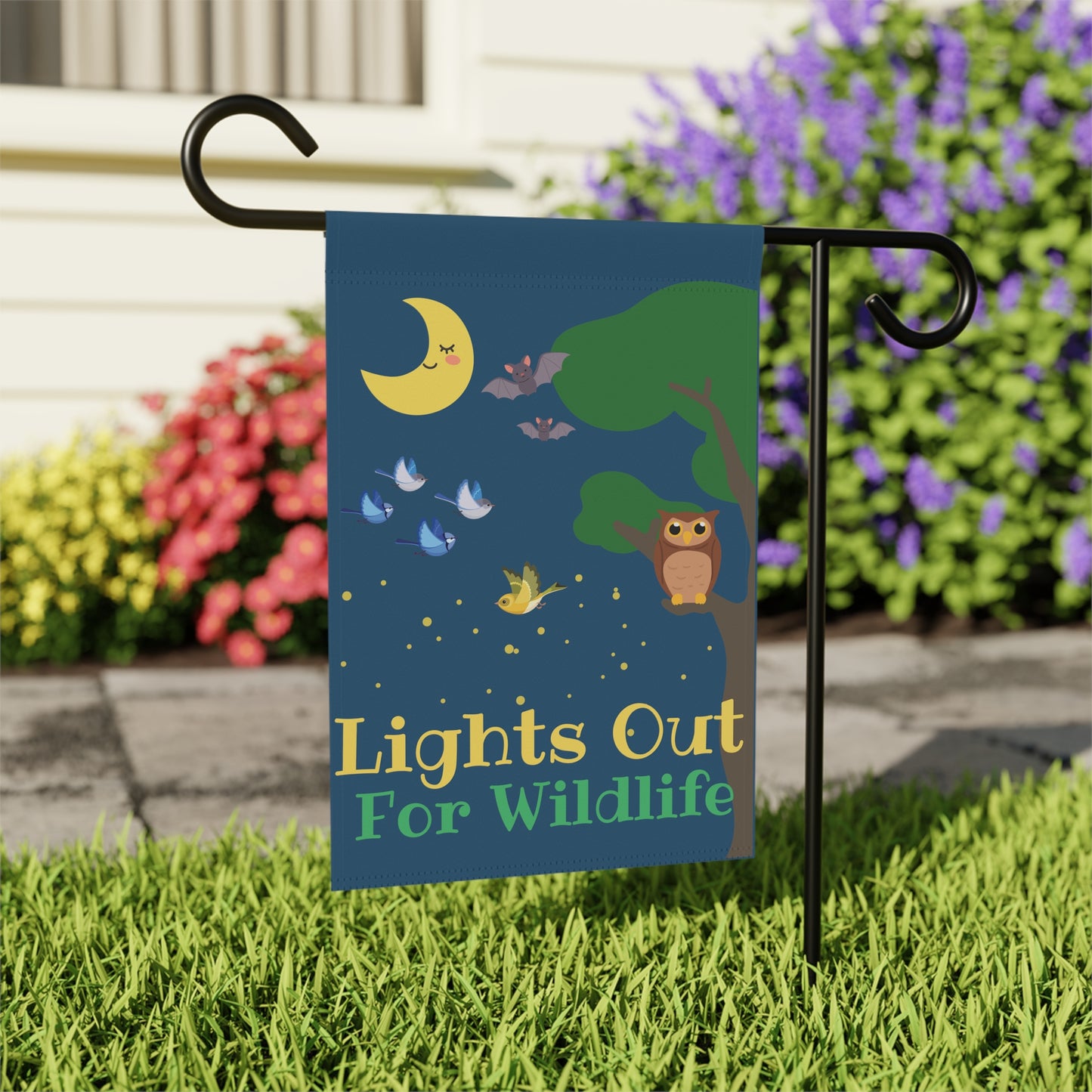 Lights Out For Wildlife Garden & House Banner