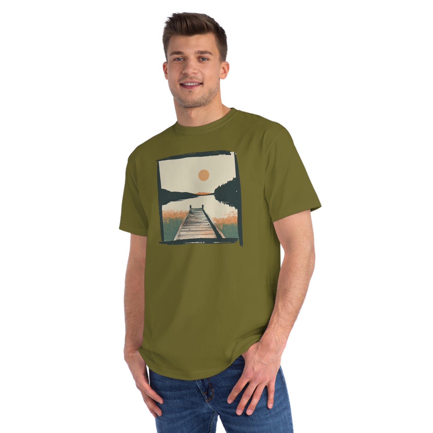 Summer Sunset Lake Organic Unisex Classic T-Shirt