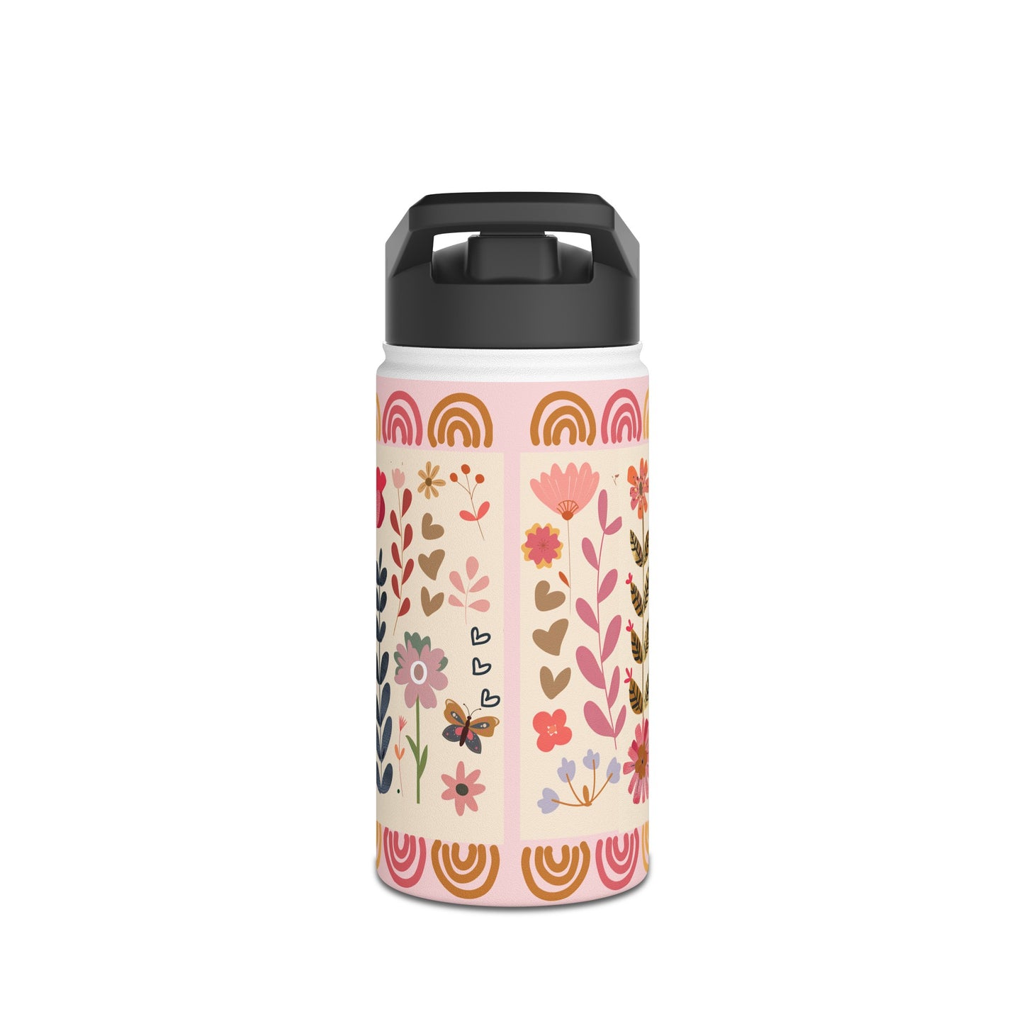 Boho Elephant Stainless Steel Water Bottle, Standard Lid