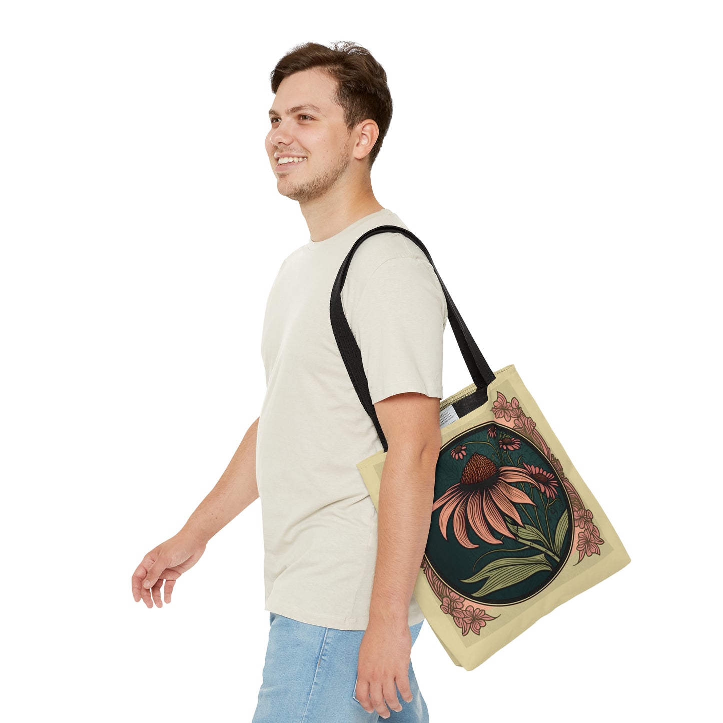 Art Nouveau Coneflower Tote Bag