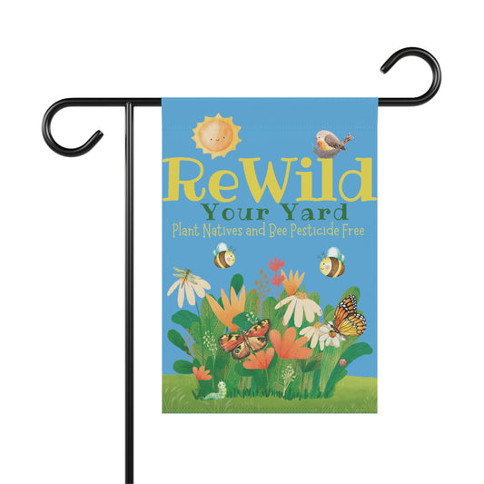 Rewild Your Yard Garden & House Banner