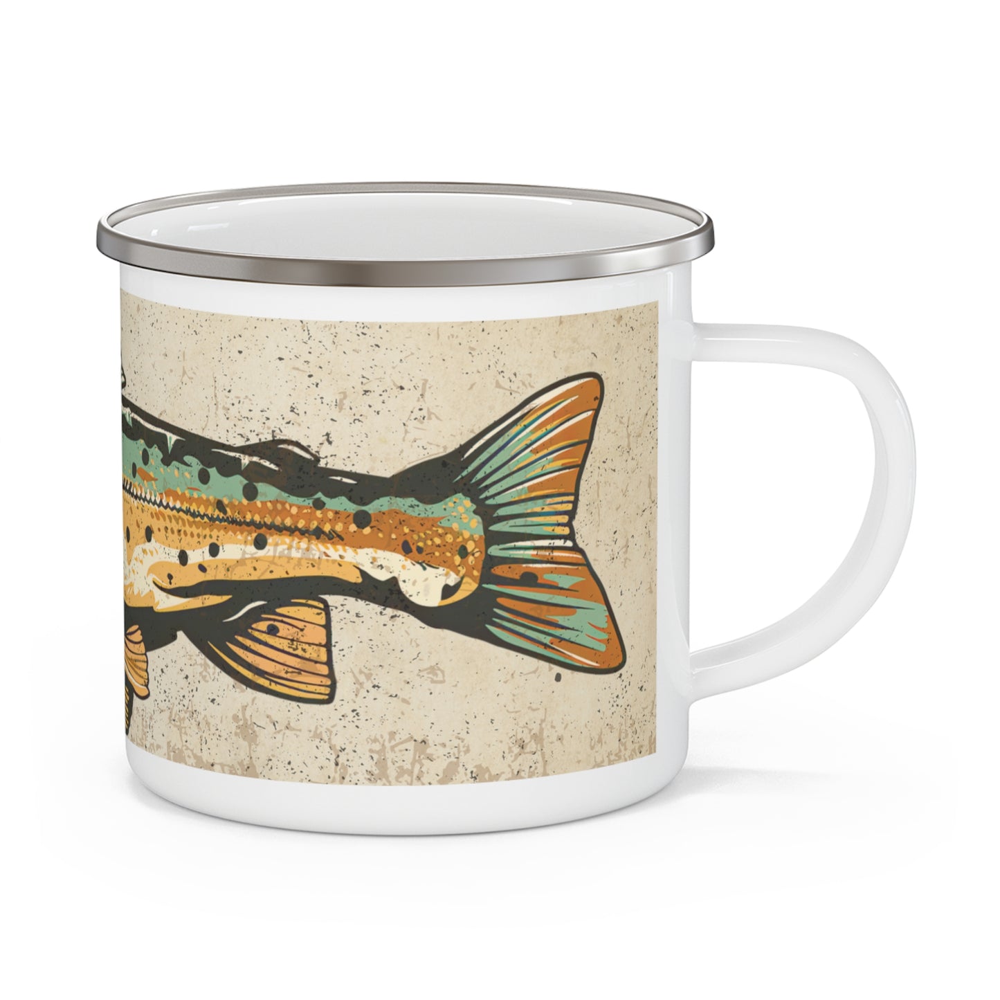 Rainbow Trout Enamel Camping Mug