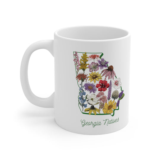 Georgia Native Flowers Ceramic Mug