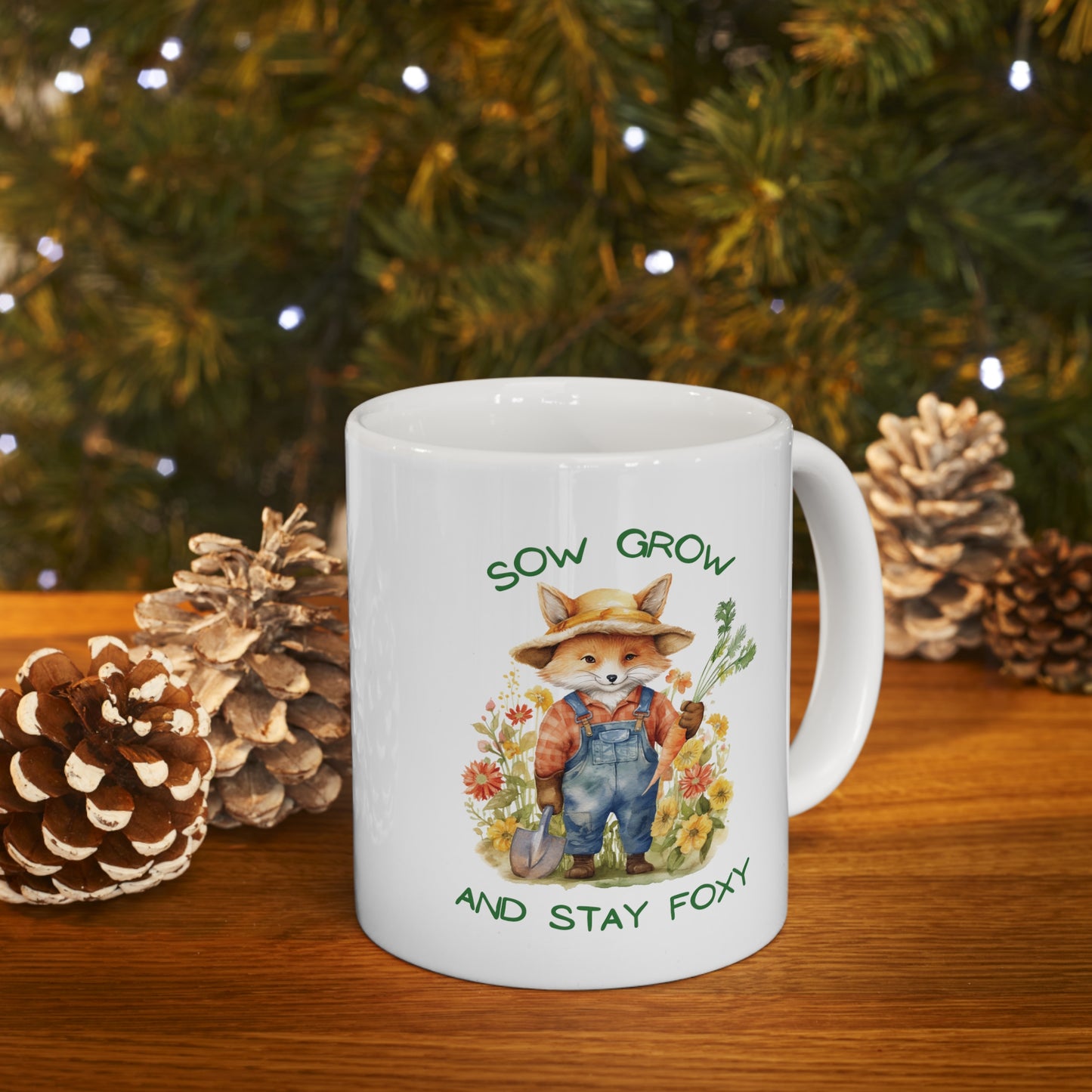 Sow, Grow and Stay Foxy Ceramic Mug