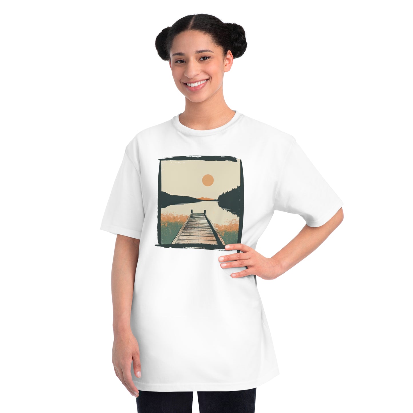 Summer Sunset Lake Organic Unisex Classic T-Shirt