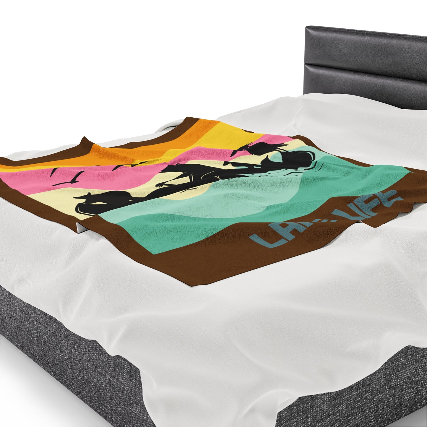 Lake Life Velveteen Plush Blanket