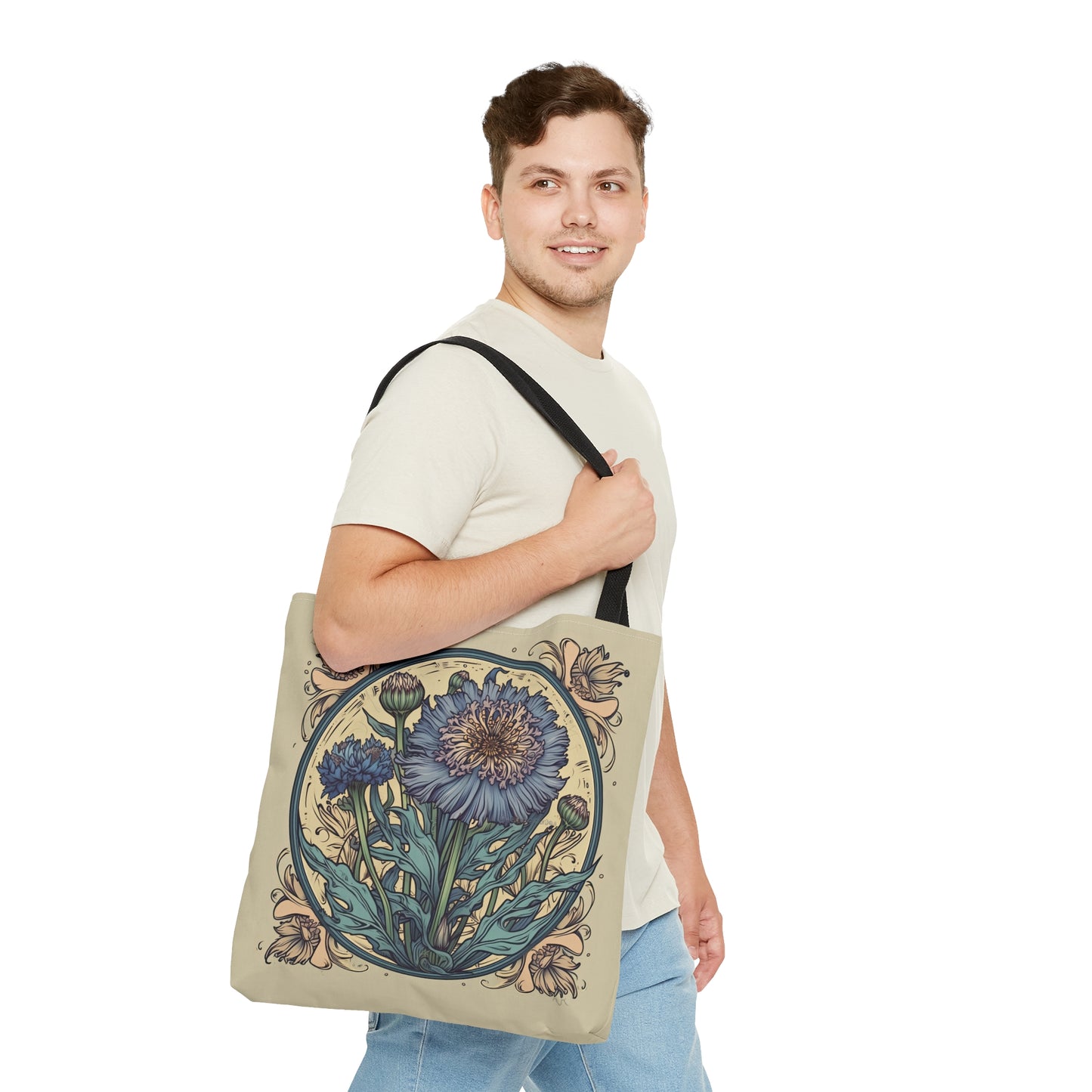 Art Nouveau Cornflower Tote Bag