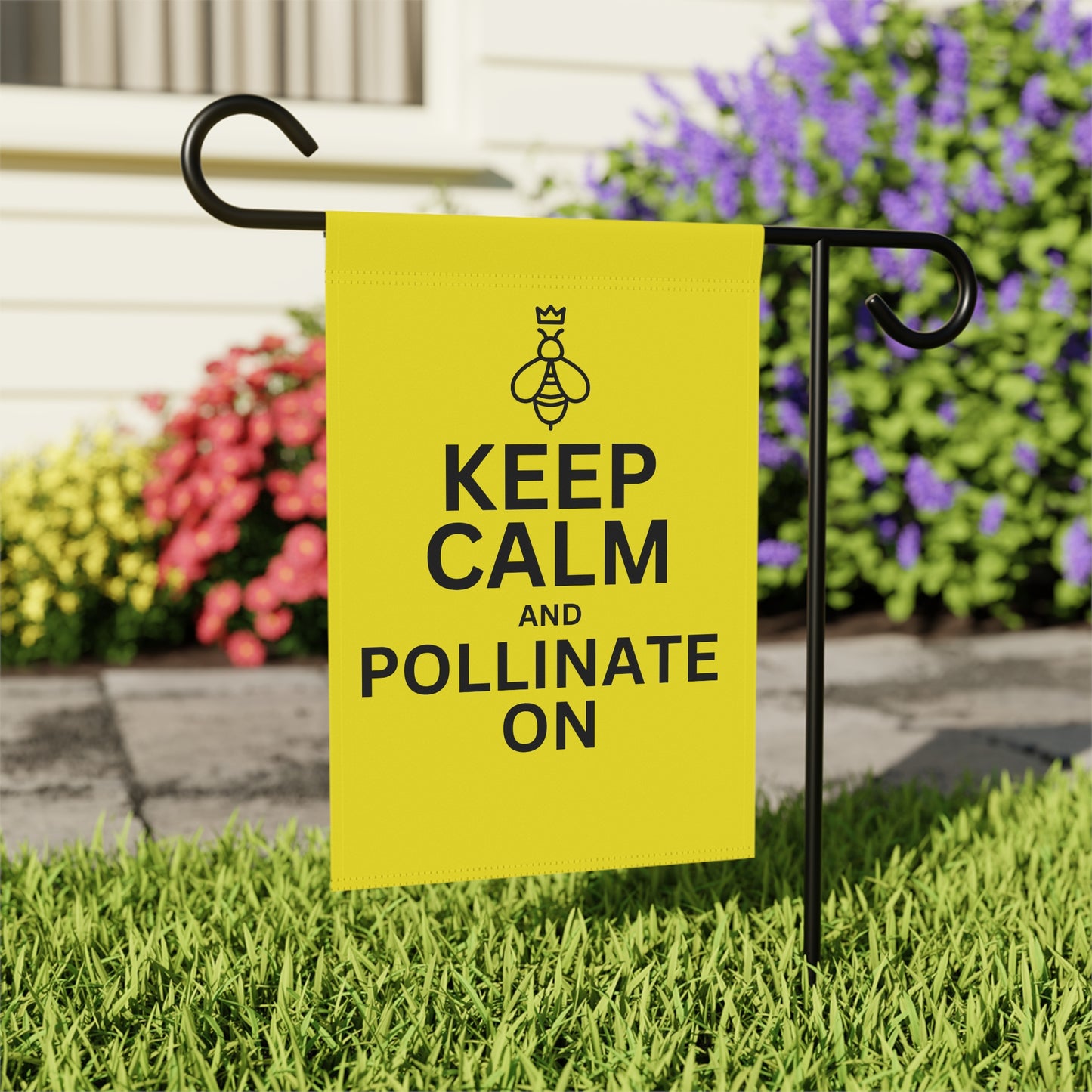 Keep Calm and Pollinate On Bee Garden & House Banner